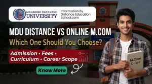 MDU Distance Vs Online M.Com