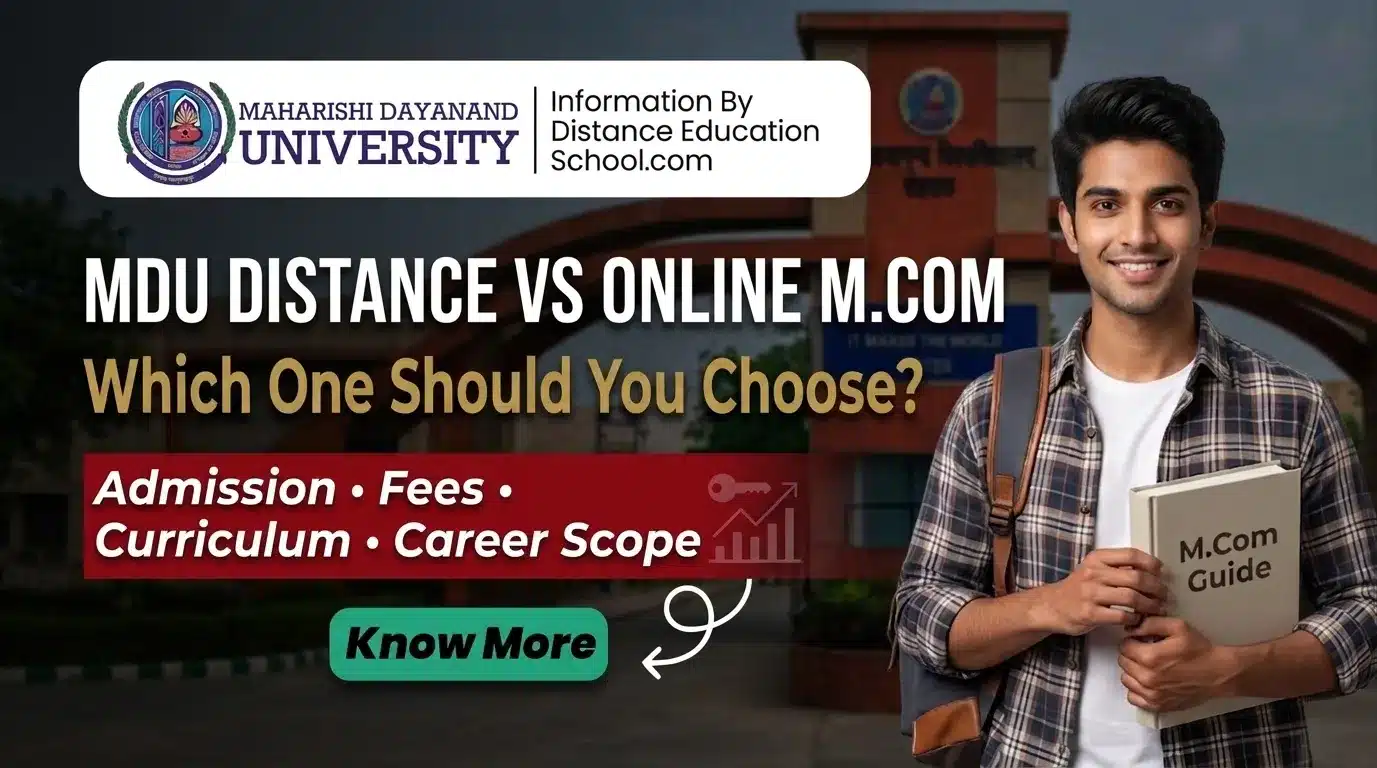 MDU Distance Vs Online M.Com